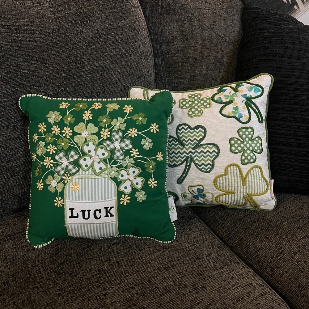 St. Patrick’s Day Shamrock Throw Pillows